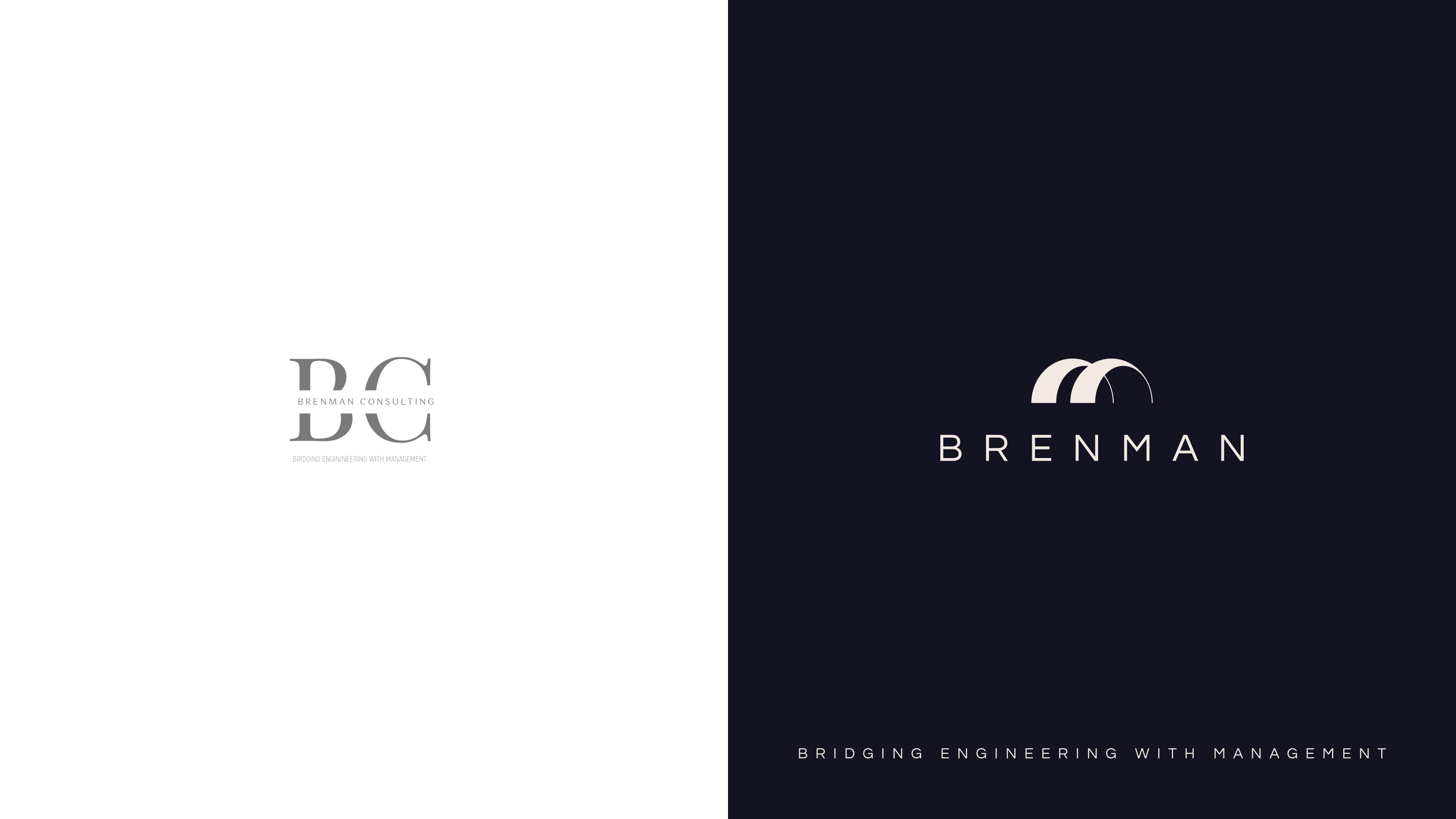 Brenman logo evolution — old vs new identity